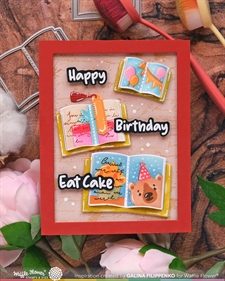 Waffle Flower Die - Open Book Trio