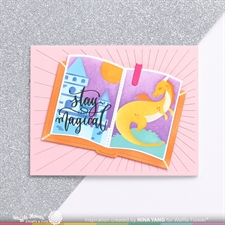 Waffle Flower Stencil Set - Open Book Dragon Castle