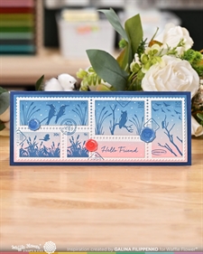 Waffle Flower Clear Stamp - Postage Collage Wild Birds