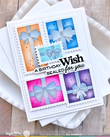 Waffle Flower Stencil Set - Postage Collage / Gifts