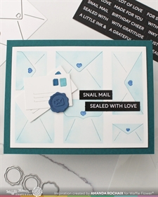 Waffle Flower Die - Postage Collage Envelope Die