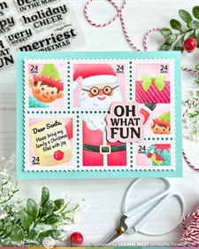 Waffle Flower Clear Stamp - Postage Collage Dear Santa