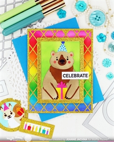 Waffle Flower Die - NESTING Postage Collage Blocks