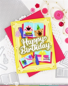 Waffle Flower Stencil Set - Open Book TRIO Birthday Stencil