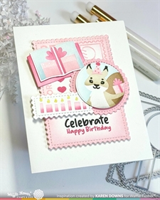 Waffle Flower Die - NESTING Postage Collage