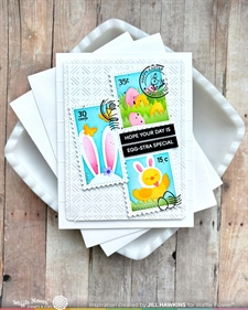 Waffle Flower Stencil Set - Postage Collage / Egg Hunt