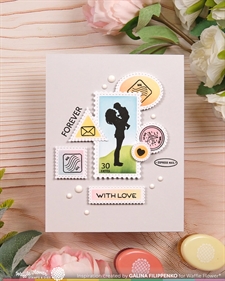 Waffle Flower Clear Stamp - Postage Collage Mom Silhouettes