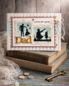 Waffle Flower Clear Stamp - Postage Collage Dad Silhouettes