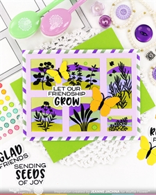 Waffle Flower Clear Stamp - Postage Collage Herb Silhouettes