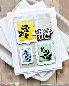 Waffle Flower Clear Stamp - Postage Collage Herb Silhouettes