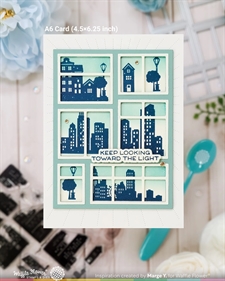 Waffle Flower Die - Postage Collage Windows