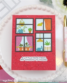 Waffle Flower Die - Postage Collage Window Add-Ons