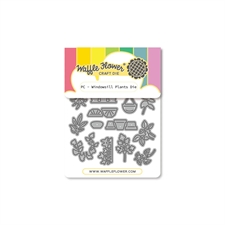 Waffle Flower Die - Postage Collage Windowsill Plants