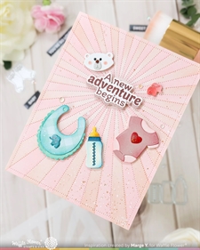 Waffle Flower Die - Baby Announcement