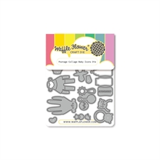 Waffle Flower Die - Postage Collage Baby Icons