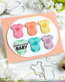 Waffle Flower Die - Baby Announcement