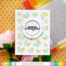 Waffle Flower Stencil Set - Duo-Tone Butterfly