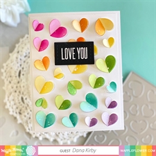 Waffle Flower Stencil Set - Duo-Tone Heart