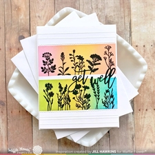 Waffle Flower Clear Stamp - Wild Flower Silhouettes