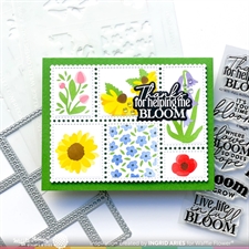 Waffle Flower Stencil Set - Postage Collage / Wild Flower Stencil