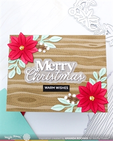 Waffle Flower Stencil Set - Poinsettia Frame Coloring Stencil