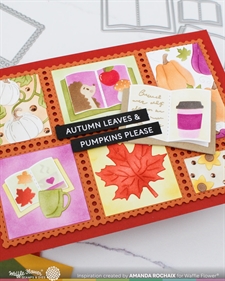 Waffle Flower Stencil Set - Open Book TRIO Fall Stencil