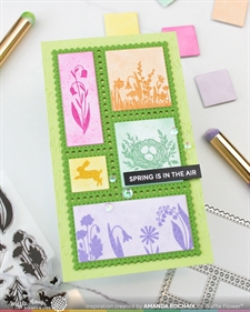 Waffle Flower Clear Stamp - Postage Collage Spring Silhouettes