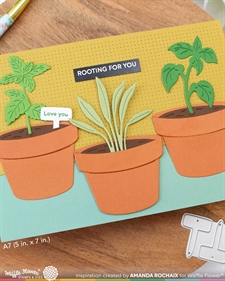 Waffle Flower Clear Stamp & Die Combo - Plant Marker