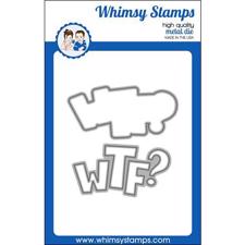 Whimsy Stamps DIE - WTF? Word & Shadow