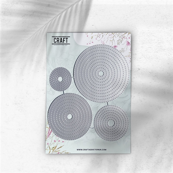 CraftAddictionUK Die - Essential Stitched Panels / Circles