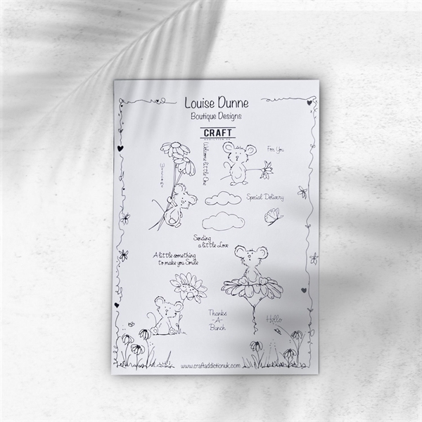 CraftAddictionUK Clear Stamp Set A5 - Buttons (mus)