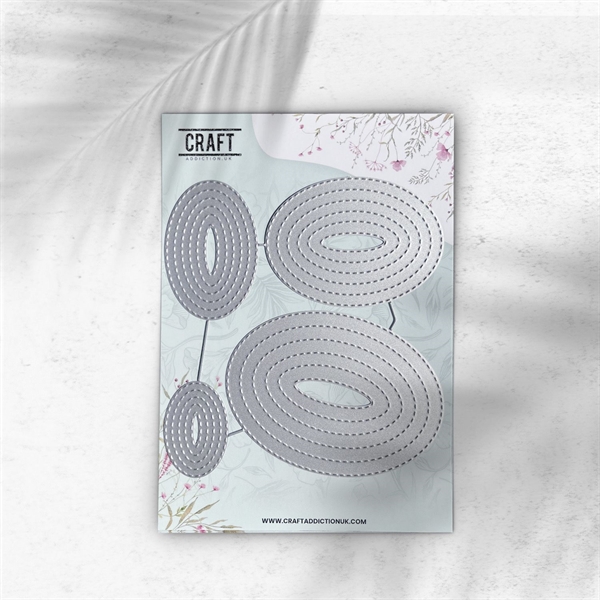 CraftAddictionUK Die - Essential Stitched Panels / Ovals