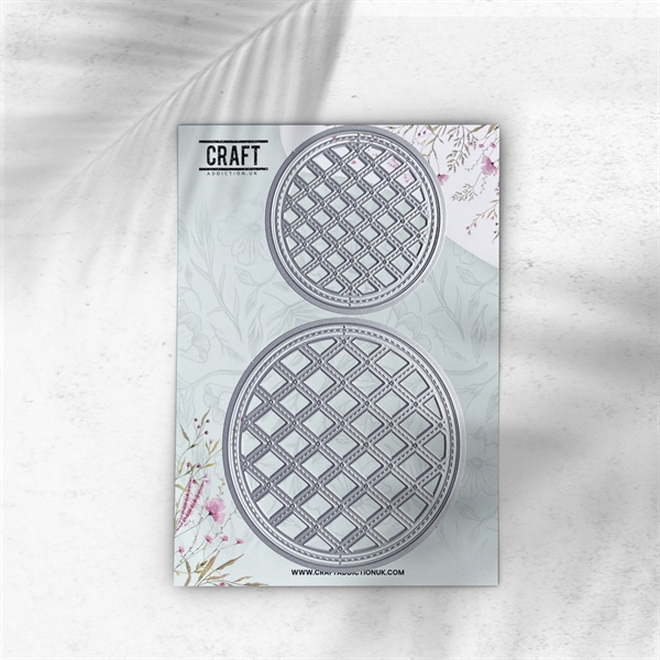 CraftAddictionUK Die - Stitched Lattice Layers / Circle