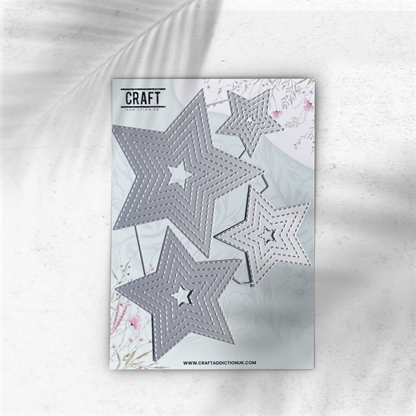 CraftAddictionUK Die - Essential Stitched Panels / Stars