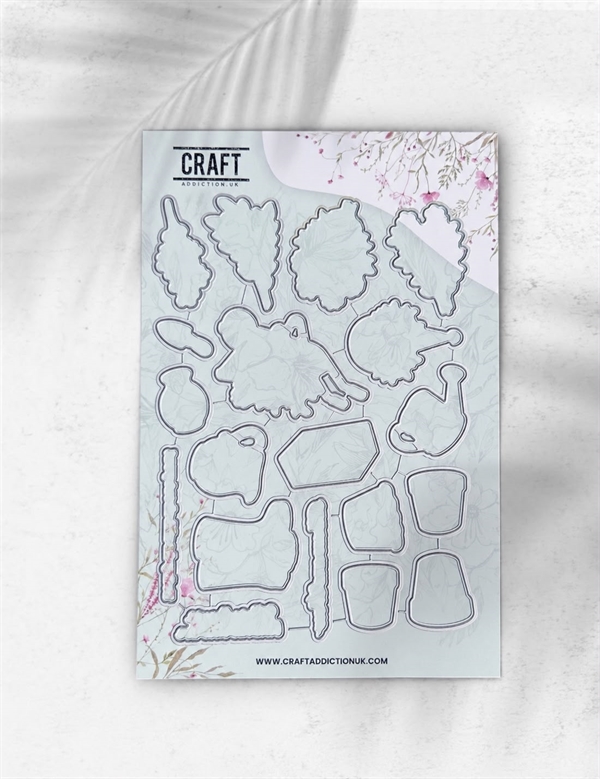 CraftAddictionUK Coordinating Die Set - Pots of Joy
