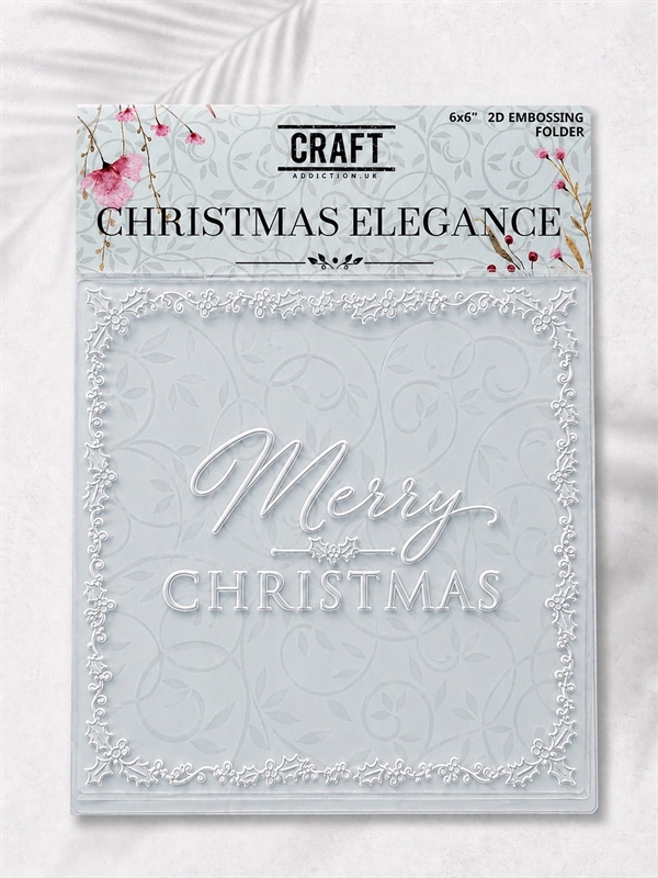 CraftAddictionUK Embossing Folder 6x6" - Christmas Elegance