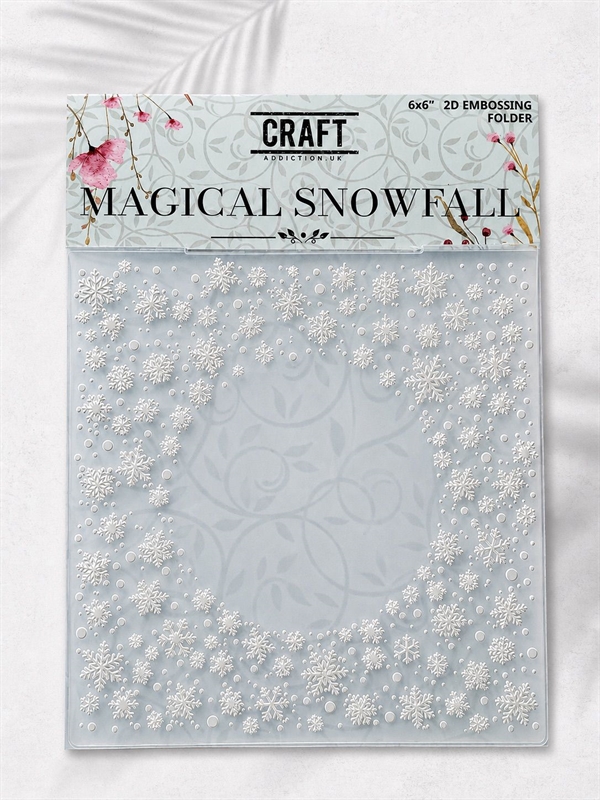 CraftAddictionUK Embossing Folder 6x6" - Magical Snowfall