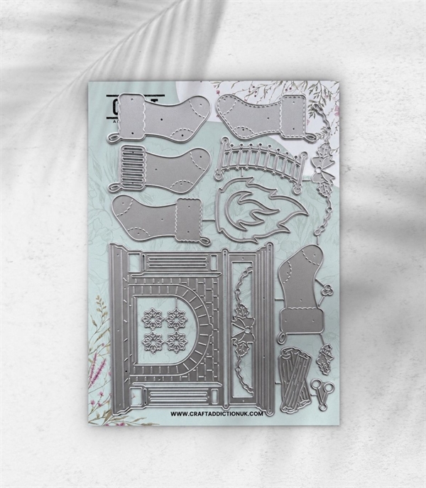 CraftAddictionUK Die - Christmas by the Fireside