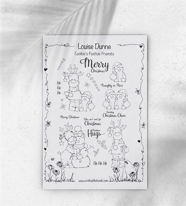 CraftAddictionUK Clear Stamp Set A5 - Cookie\'s Festive Friends