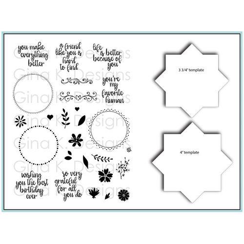 Gina K Design - Wreath Builder Bundle (Clear Stamps + Templates)