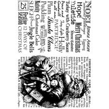 PaperArtsy Cling Stamp - X-Mas Plate 4 (santa & script)