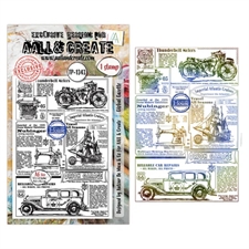 AALL & Create Clear Stamp - Geometric Gazette / Global Gazette