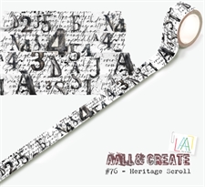 AALL & Create Washi Tape - Heritage Scroll (20 mm)