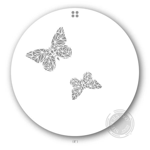Sunbird Spark Stencils 360°™ - Stencil 8" / Abstract Butterflies