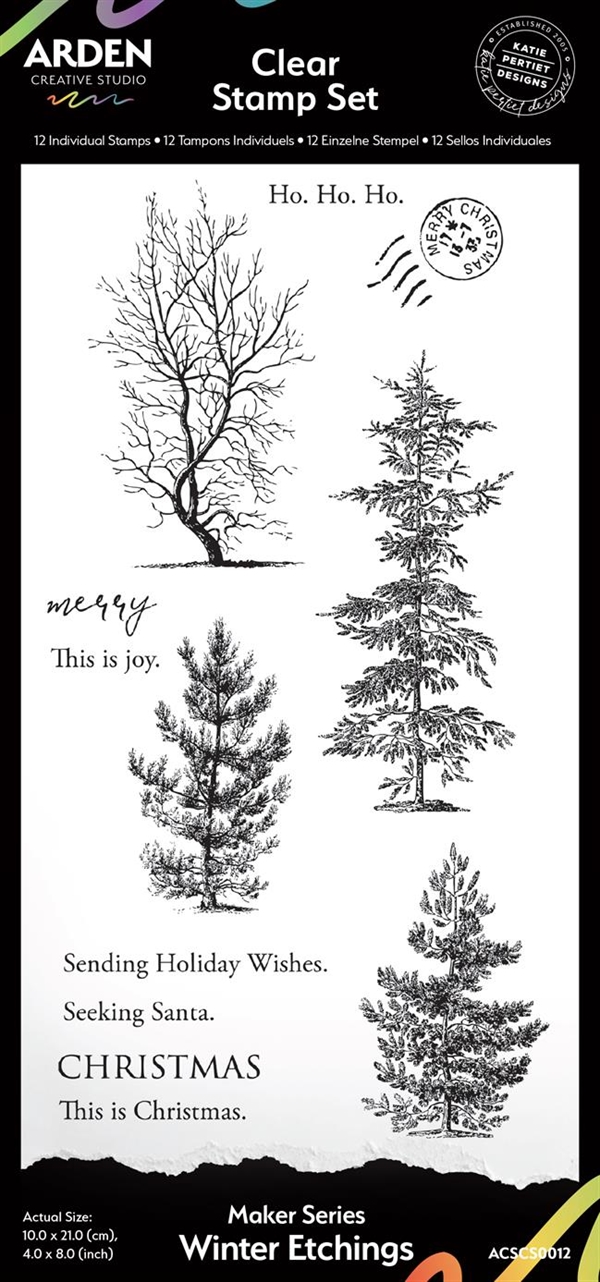 Arden Creative Studio - Clear Stamp 4x8" / Winter Etchings