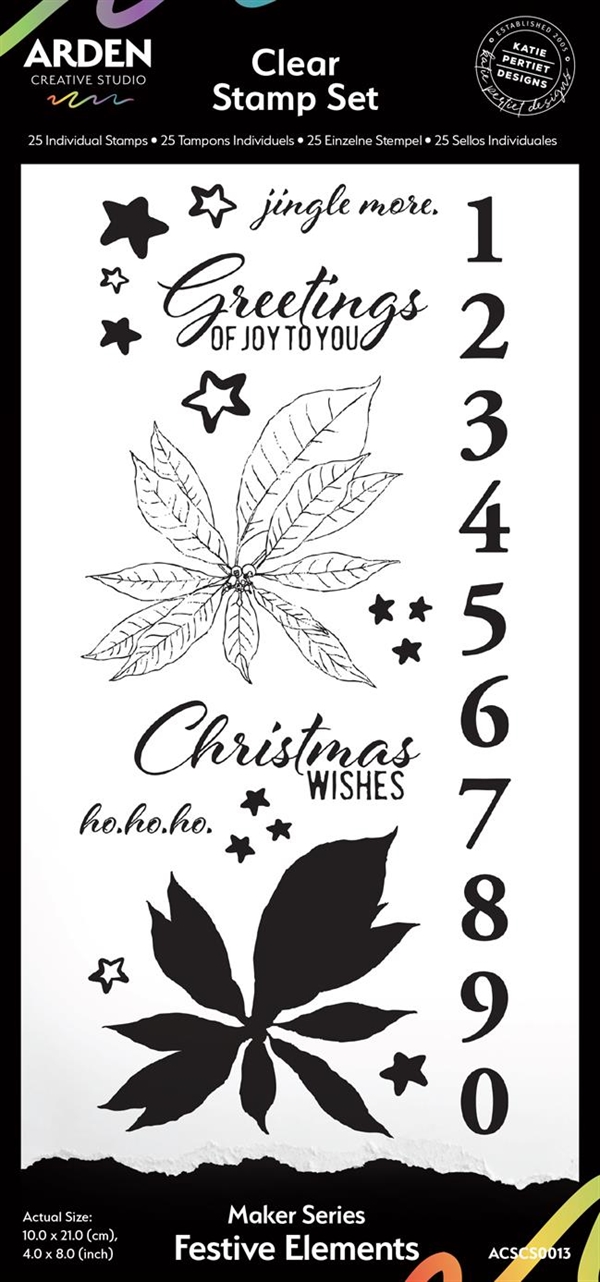 Arden Creative Studio - Clear Stamp 4x8" / Festive Elements