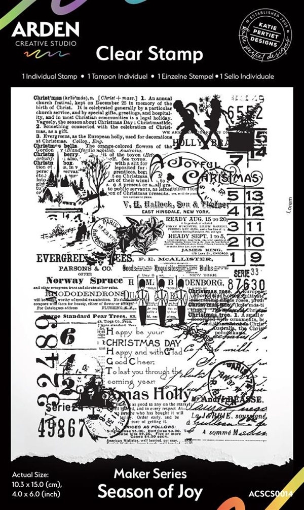 Arden Creative Studio - Clear Stamp 4x6" / Season of Joy