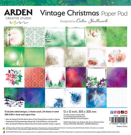 Arden Creative Studio - Paper Pad 12x12" / Vintage Christmas