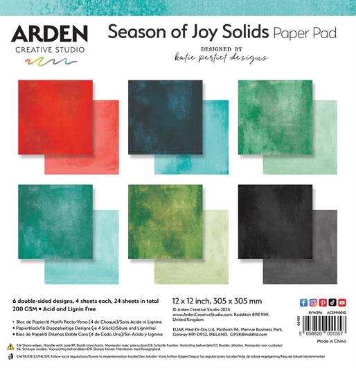 Arden Creative Studio - Paper Pad 12x12" / Season of Joy SOLIDS