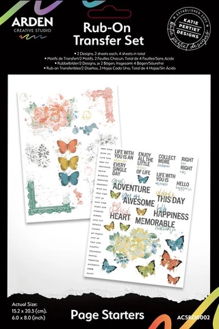 Arden Creative Studio - Page Starters / Rub-On Transfer 6x8" 